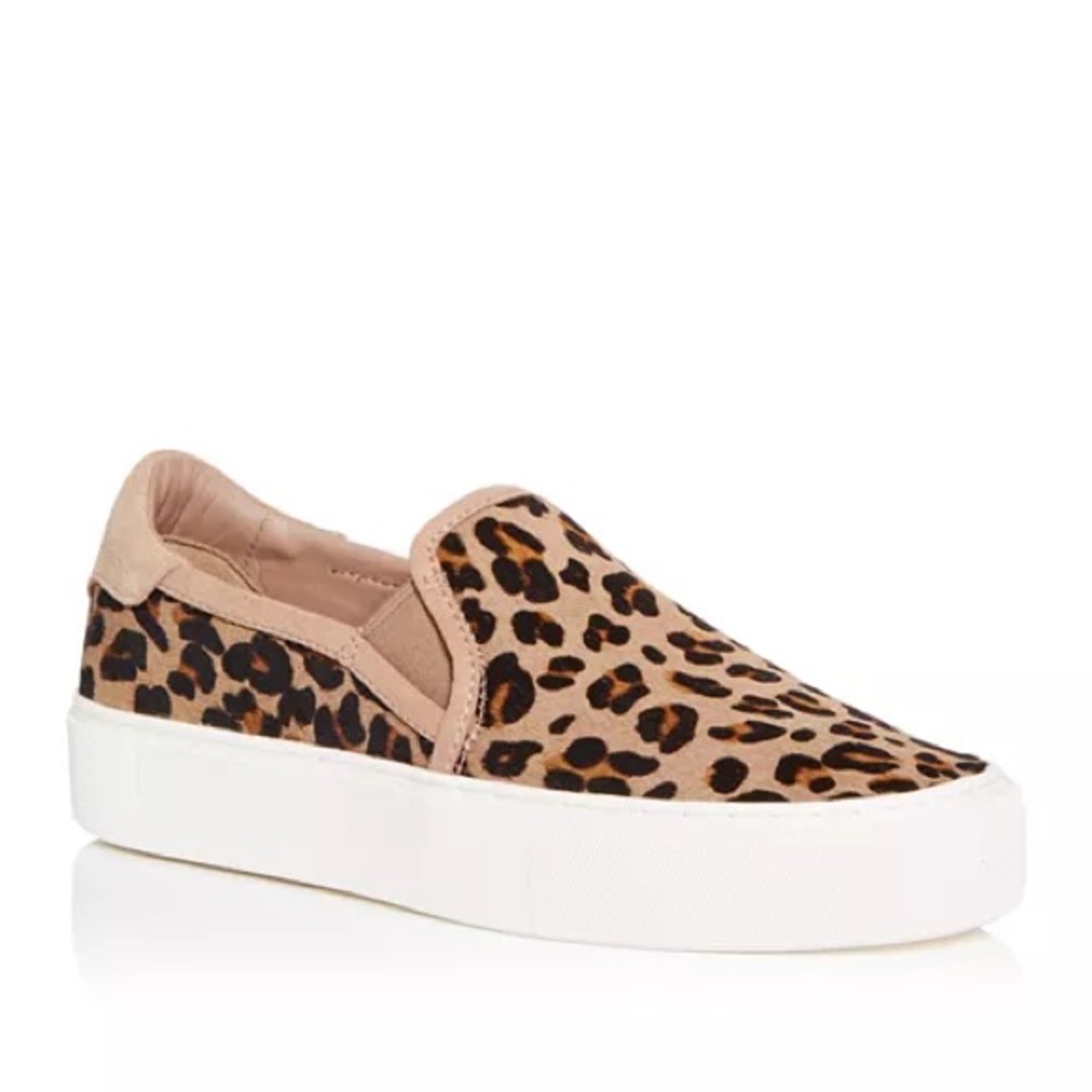 Women's Jass Exotic Leopard Print Calf Hair Slip On Sneakers
